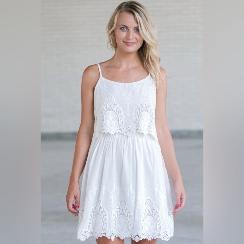 Sugarlips White Strappy Dress